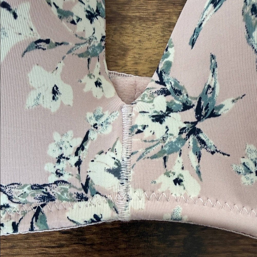 Lucky Brand Blush Pink Floral Lace Trim Bra - Picture 3 of 8